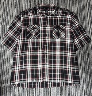 Trust Brand Linen Button Up Short Sleeve Shirt Mens 3XL Casual Plaid NWOT